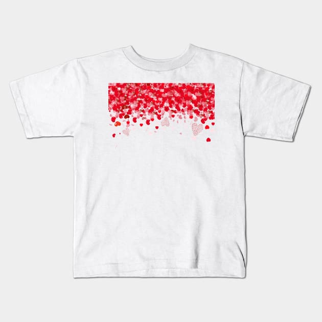 Shiny hearts and bokeh light Valentine's Day Kids T-Shirt by GULSENGUNEL